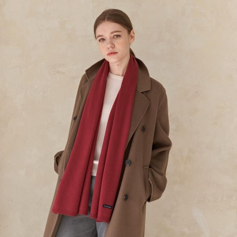 Dal Cashmere Premium Cashmere 100 Knit Muffler Wine