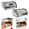 Bread Storage Bin Stainless Steel Box Organizer with Lid Kitchen Counter Easy to