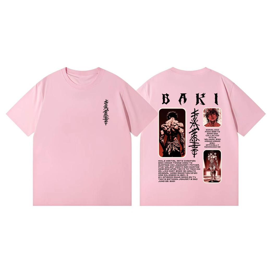 Japanese Anime Baki Graphic T Shirts Men Women Harajuku Manga Short Sleeve Tshirt Fashion Casual Oversized Tshirts Streetwear