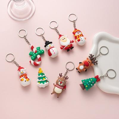1 Stück PVC Weihnachtsanhänger Schlüsselanhänger, Modisch Niedlich Weihnachtsmann Baum Handschuhe Tasche Zubehör, Kleine Weihnachtsgeschenke