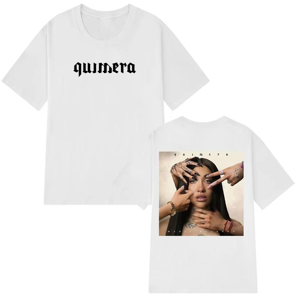Singer Maria Becerra Quimera Album Fashion Graphics T-shirts Men Women Oversized T-shirt Cotton Aesthetic Trendy T-shirts