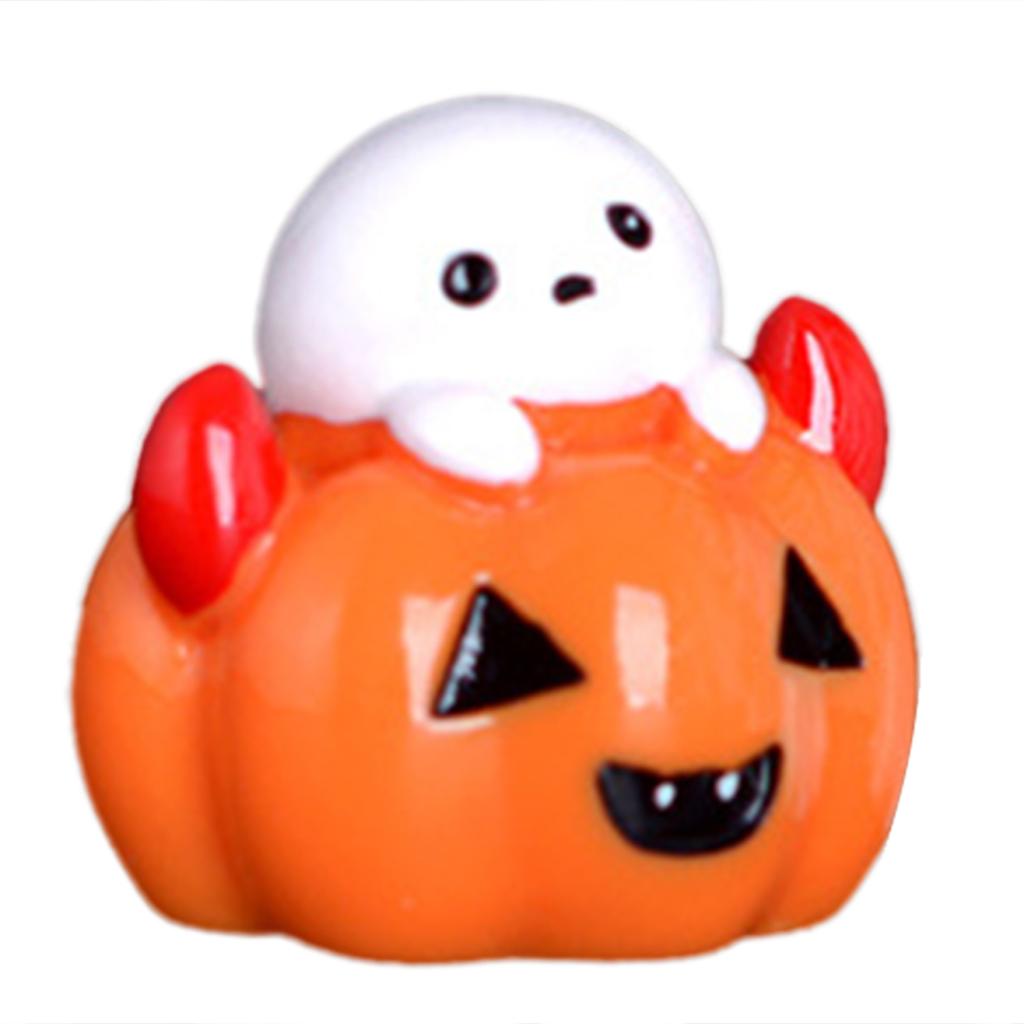 Vibrant Micro Landscape Lovely Pumpkin Ghost Ornaments Excellent for Home Office Desk Decoration