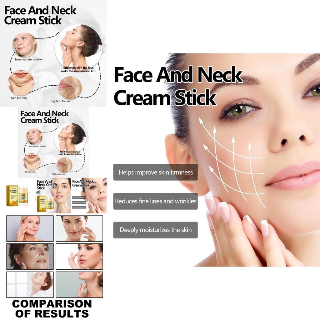 Eelhoe Turmeric Facial And Neck Cream Stick For Firming Hydration And Wrinkle Reduction