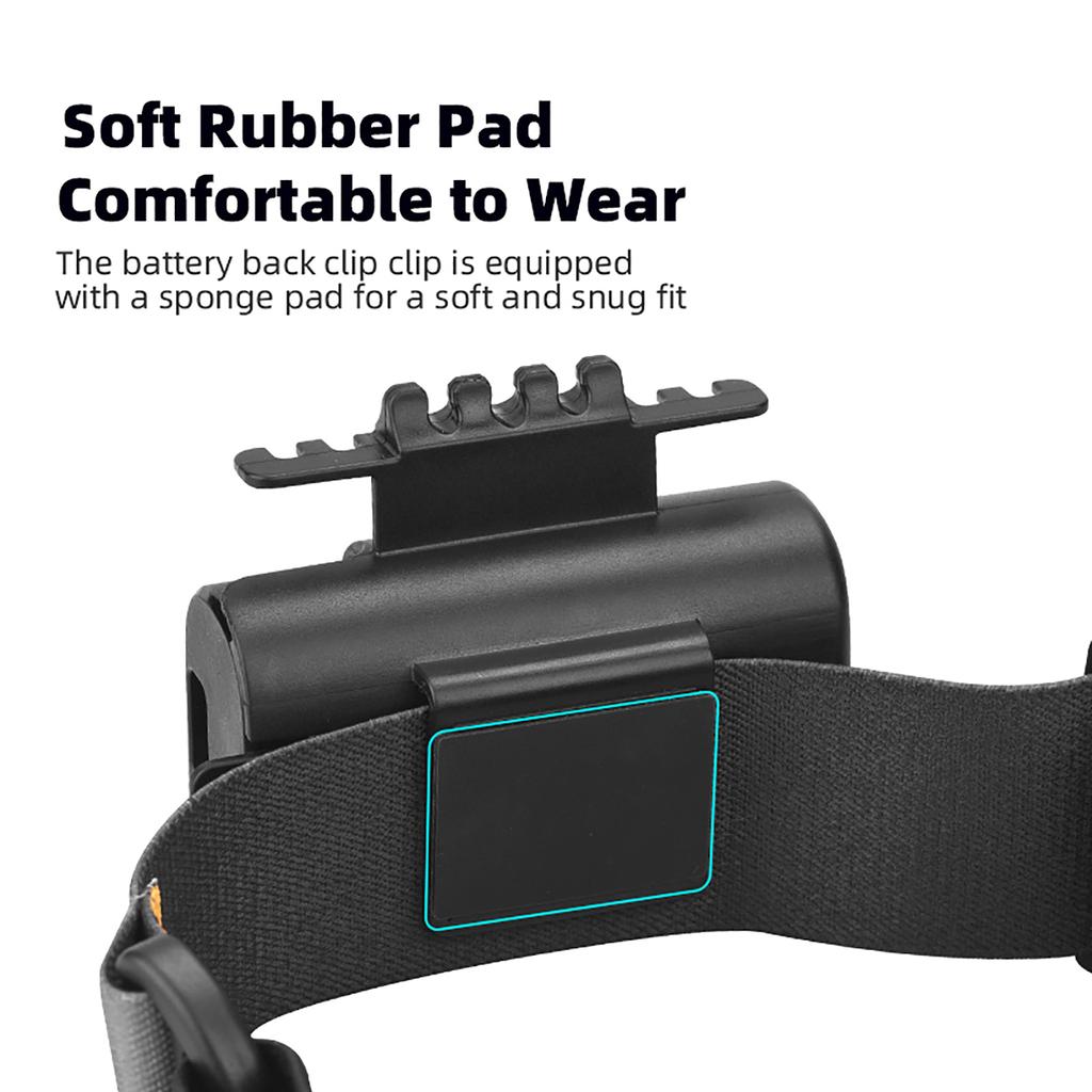 Battery Clip Holder with Charging Cable Head Strap for Avata Goggles2 Flights Power Cord Keep Power Supply Organized