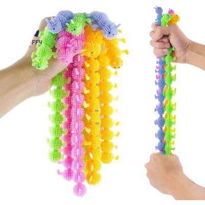 1 Stück Raupen Sensorisches Spielzeug Stressabbau Dehnbarer Schnurwurm Pops Fidget Therapie Anti-Angst Fidget für Jugendliche Erwachsene