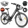 Samebike - RS-A01 Pro - Elektrofahrrad - 1000W Motor - 36V 15Ah Batterie - Max. Geschwindigkeit 35 km/h - 90 km Reichweite - Schwarz