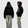 Zipper sweater ruffian handsome Internet celebrity hooded cardigan small bell letter new printed top jacket