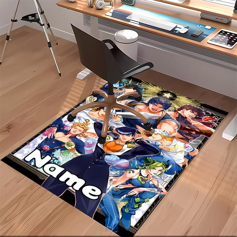 Custom Personalization JoJo's Bizarre Adventure Print Area Rug - Soft, Washable Non-Slip Indoor Mat,Living Room,Home&Office Decorative Rug