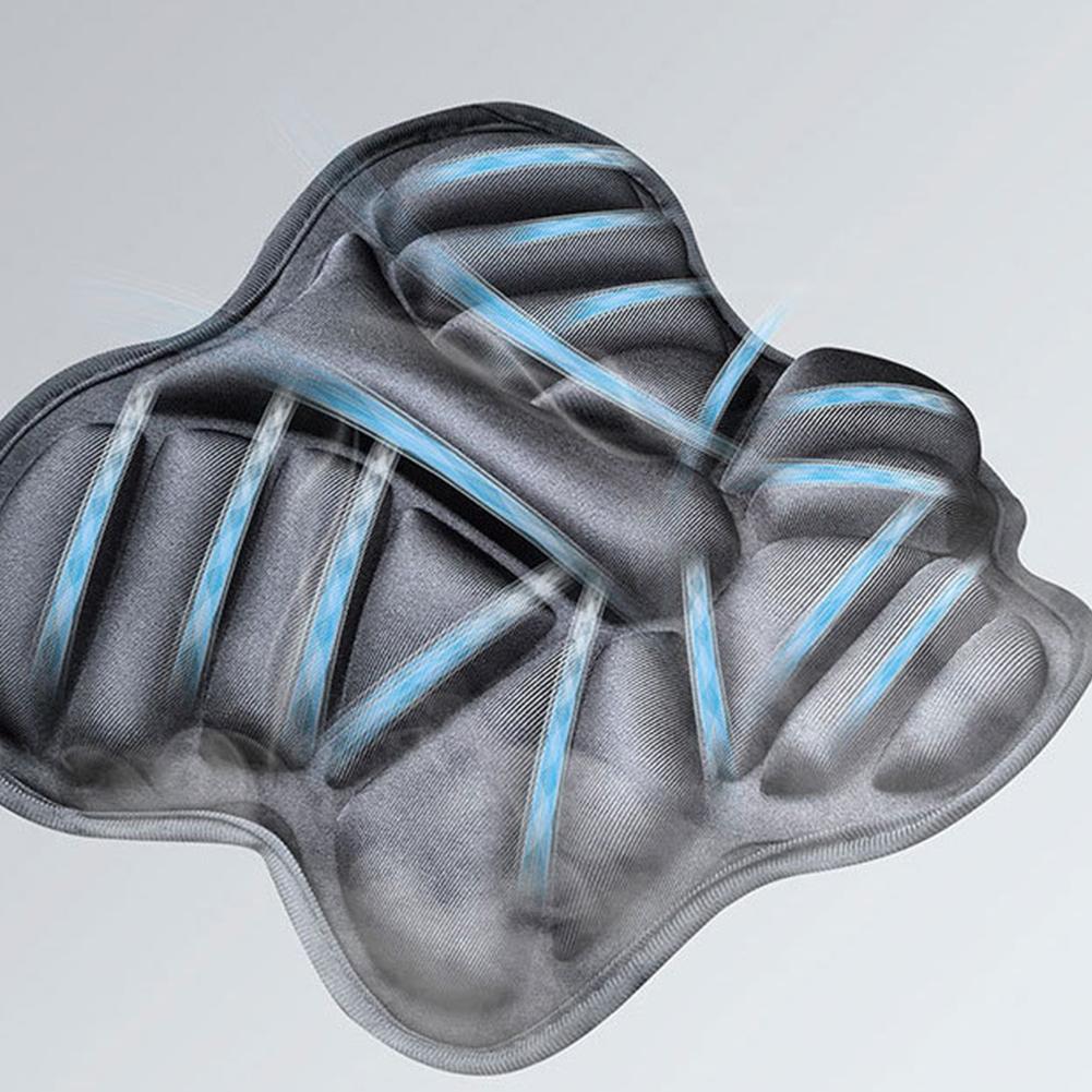 2Pcs 3D Passenger Bike Seat Pad Breathable Shock Absorbing 3D Motorcycle Seat Pad Comfortable Seat Covers Pad Foam