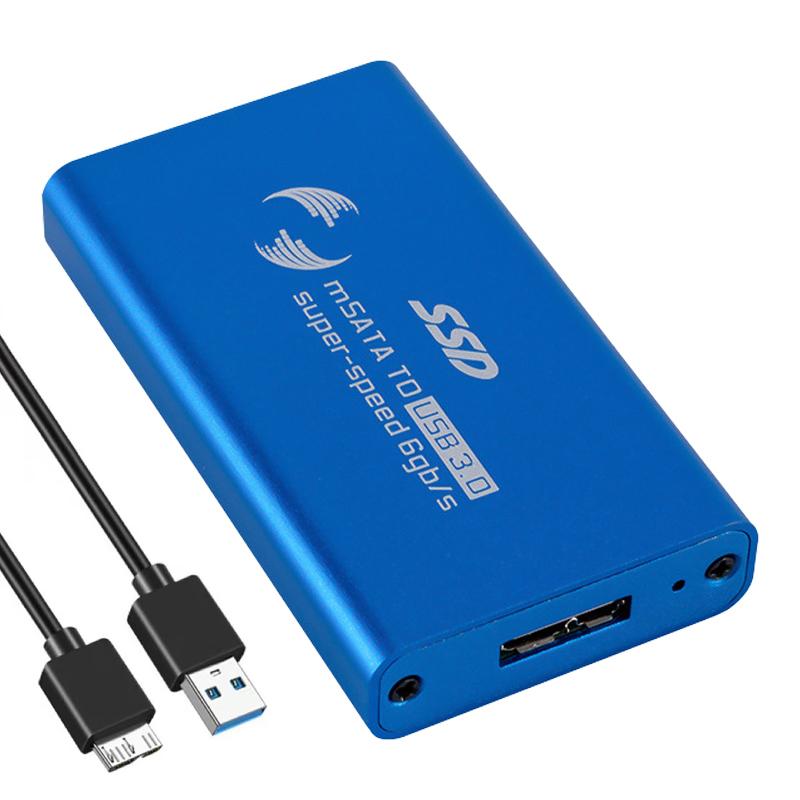 M.2 SSD Enclosure Aluminum Alloy MSATA USB 3.0 High Speed Data Transfer External Hard Drive Case for 2230/2242/2260/2280