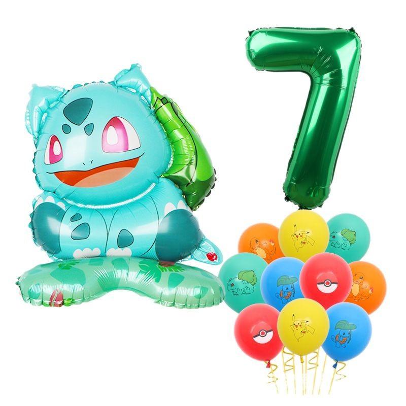 Standing Pokémon Pikachu Squirtle Child Elf Birthday Aluminum Film Printing Latex Balloon Gift