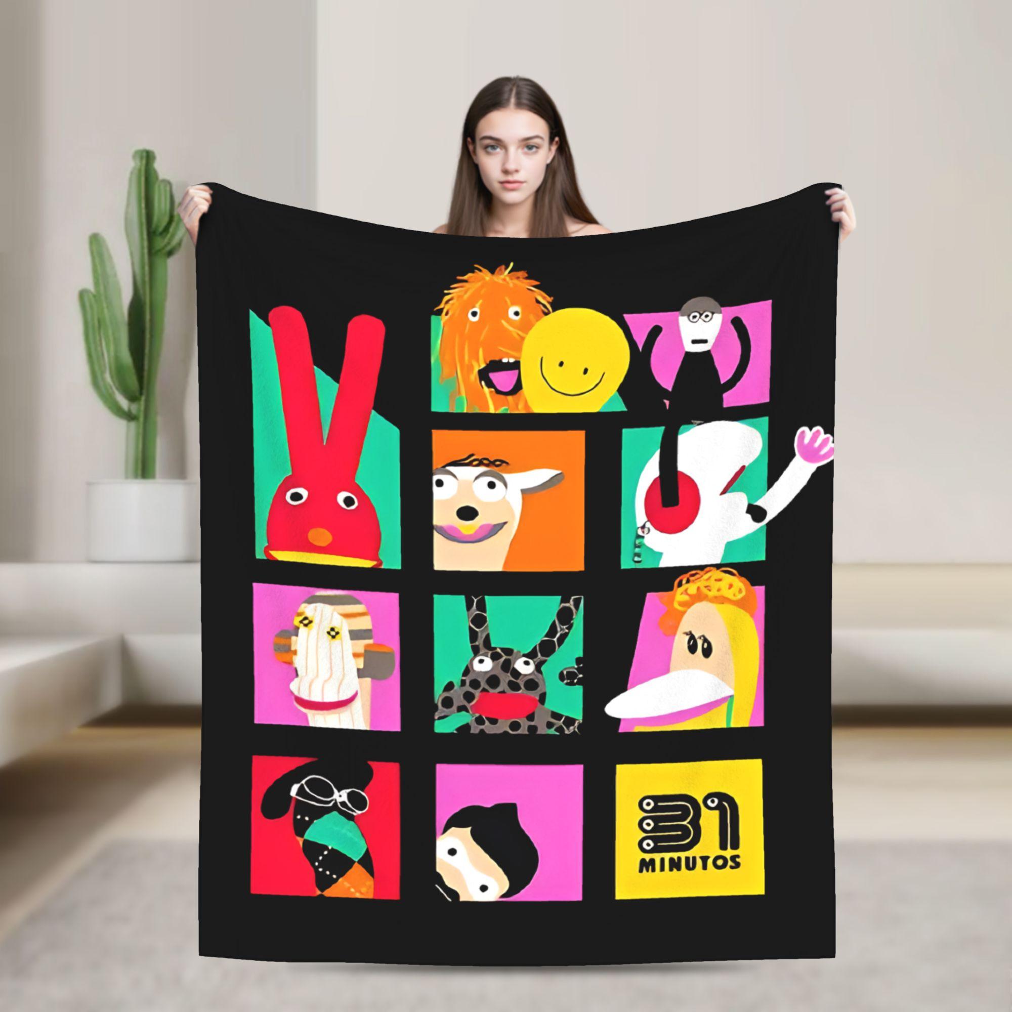 

31 Minutos Fleece Blanket Chilean Comedy Novelty Throw Blanket for Home 150*125cm Plush Thin Quilt 75x90cm