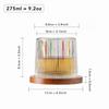 275ml Hand-Painted Spinning Whisky Glass with Gyro Base & Wood Rotating Coaster - Stress Relief Gift for Cocktail, Coffee, Tea,