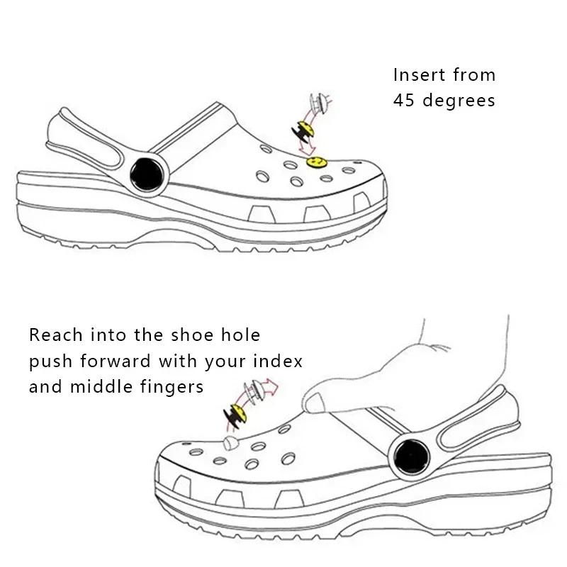 Shoes Applique Metal Toe Shoe Charms Metallic Sheen Accessories Sets For Sandal Flowers Hexagram Ornaments For Girl Women Shoes