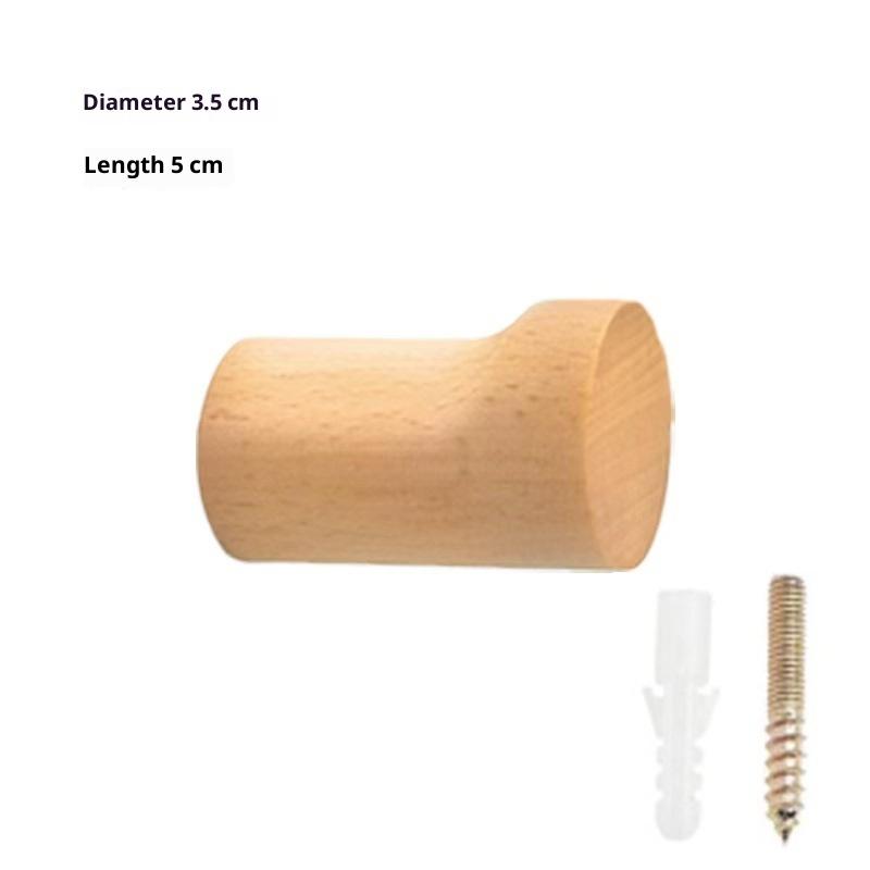 Wall Hanger Wood Hook Beech Holder Bathroom Key Coat Rack Kitchen Door Decorative Hook For Home Accessories Gadgets Organization