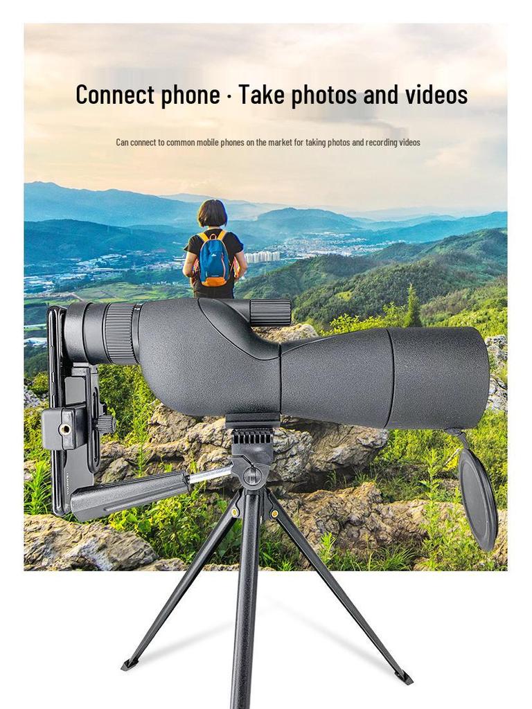 60mm Large Aperture Birdwatching Scope with Continuous Zoom & Dual User Capability for Land and Sky - Outdoor HD Telescope