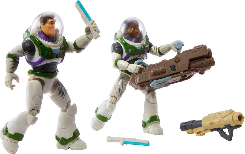 Mattel Disney Pixar Lightyear Set Action Figures Space Rangers vs. Robots Crash Pack Buzz Lightyear Izzy Hawthorne Zyclops 5-Inch Scale