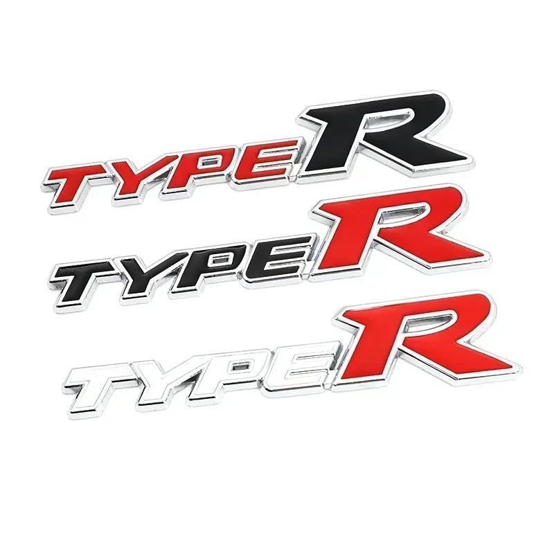 3D Metal Car Front Grille Emblem Badge Decals for Honda Type R Racing Type S Sport Logo Civic Accord CRV HRV CITY CRIDER Pilot