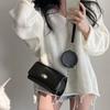 Korean Chic Autumn New Retro Loose Lazy Style V-neck Curled Slit Fashion Pullover Sweater for Women