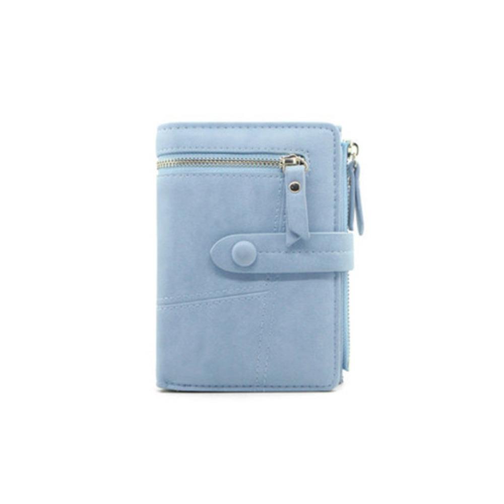Multi-card Slot Women Card Bag Folding PU Leather Coin Purse Simple Short Women Wallets  Girl