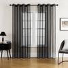 Color Modern Solid Light Transmission Curtain Bedroom Living Room Sheer Semi