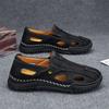 Handmade Summer Men's Sandals Leather Men's Shoes Casual Trekking Sneakers Outdoor Comfortable Breathable Travel Driving Shoes
