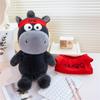 Cute Lucky Horse Plush Toys Good Luck Zodiac Pony Figurine Black Horse Plush Toy  Birthday Gift