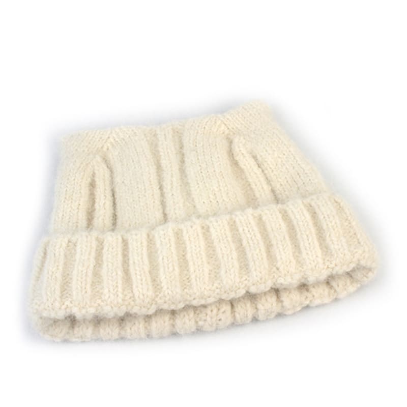Universal chemistry wool cat ivory beanie