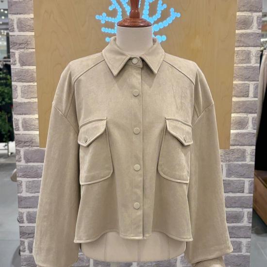 Suede Shirt Style Jacket LC61F3JK505X