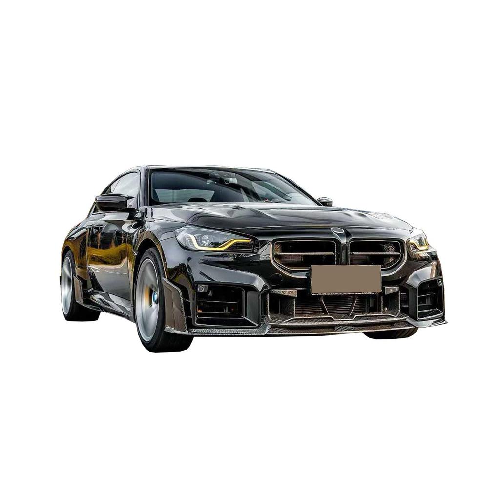 BMW M2 G87 AE Style Carbon Fiber Front Lip Grille Bumper Fender Spoiler Kit