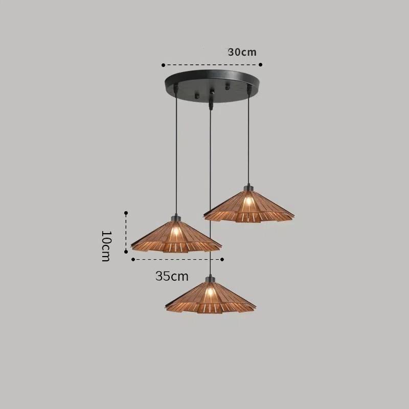 Adjustable Retro Ceiling Light Tea Room Lamp Balcony Pendant Light Dining Room Small High End Woodwork Chandelier