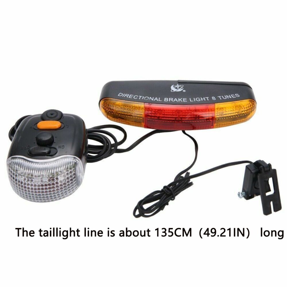 Multifunctional LED Bike Bicycle Brake Lights Plastic With Horn Cycling Taillight Bike Turn Signal Light Lamp Hiking