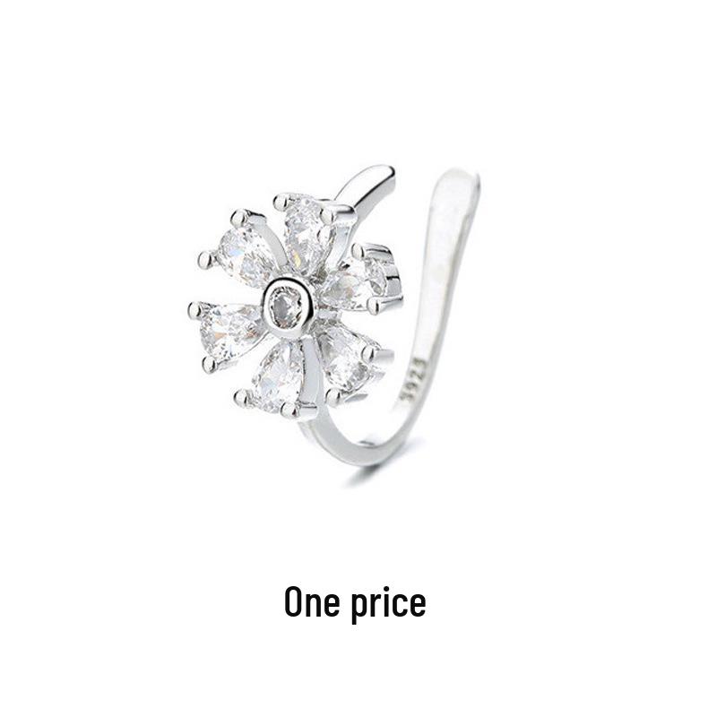 Zirkonia Doppel-Schicht Strass-Kreuz-Kette Ohne-Piercing Stern Ohr-Manschette für Damen