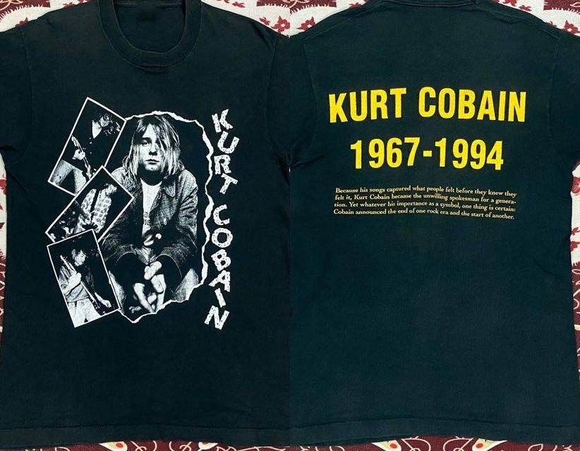 Футболка с изображением Курта Кобейна 1967-1994 1Nirvana Размер S-5XL Comfort Colors Унисекс XXXXL