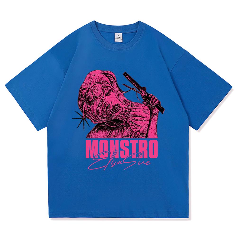 The Substance Movie 2024 T Shirts Men Harajuku Monstro Elisasue Tshirt Unisex High Quality Horror Style Vintage Cotton Tee Shirt