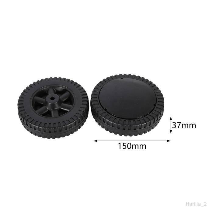 Roues - 15cm x 4cm - 2 pièces - Adaptées pour barbecue et outils de jardin