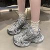 Fashion Women's Chunky Sneakers Thick-sole Female Casual Sports Shoes Breathable Women Daily Footwear Size 35-40 Tenis De Mujer