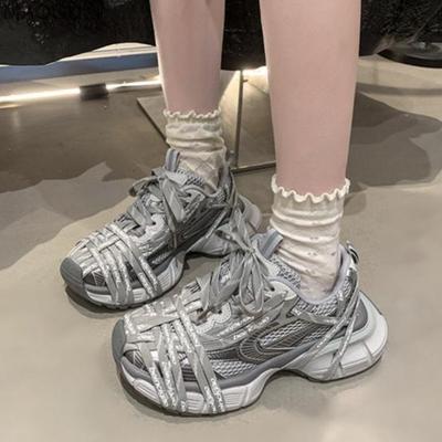 Zapatillas Gruesas Deportivas Casuales para Mujer Suela Gruesa Transpirables Calzado Diario para Mujer Tallas 35-40 Tenis De Mujer