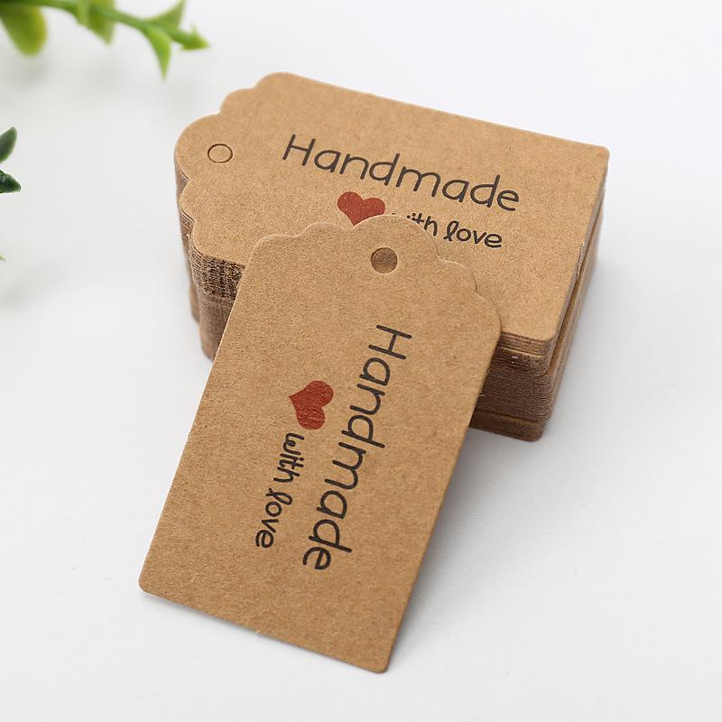 Handmade Kraft Paper Thank You Tag for Baking Packaging