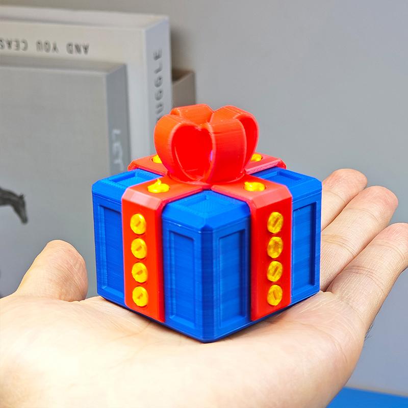 1 шт. Большая надоедливая коробка для розыгрышей с винтами, 3D-печатная подарочная коробка, контейнер для денег/карточек, рождественский подарок