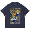 T-shirt Unisex Pesante 100% Cotone 230 Gsm con Stampa Dragon Ball V45 Majin Vegeta