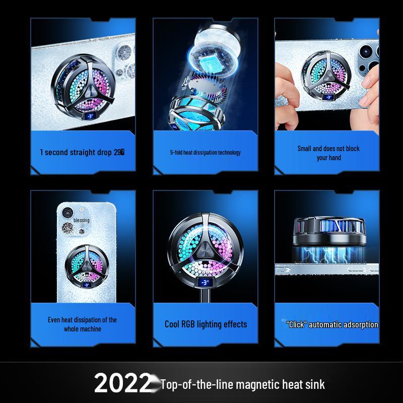 X36 Mobile Phone Cooling Radiator with Digital Display & Magnetic Semiconductor - 2022 Model