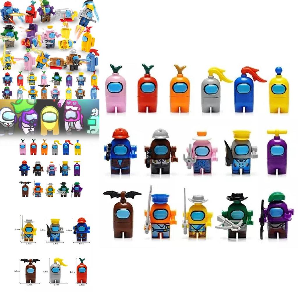 Exciting Space Among Us 16 Character Mini Building Blocks Perfect For Kids Playtime