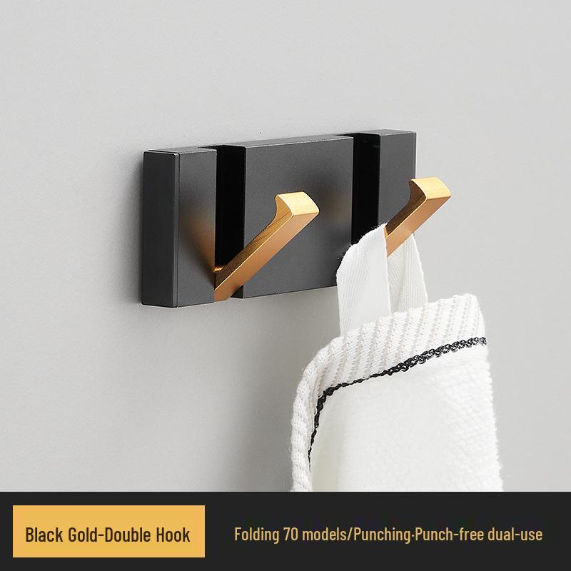 Elegant No-Drill Foldable Hidden Coat and Hat Hook for Entryways