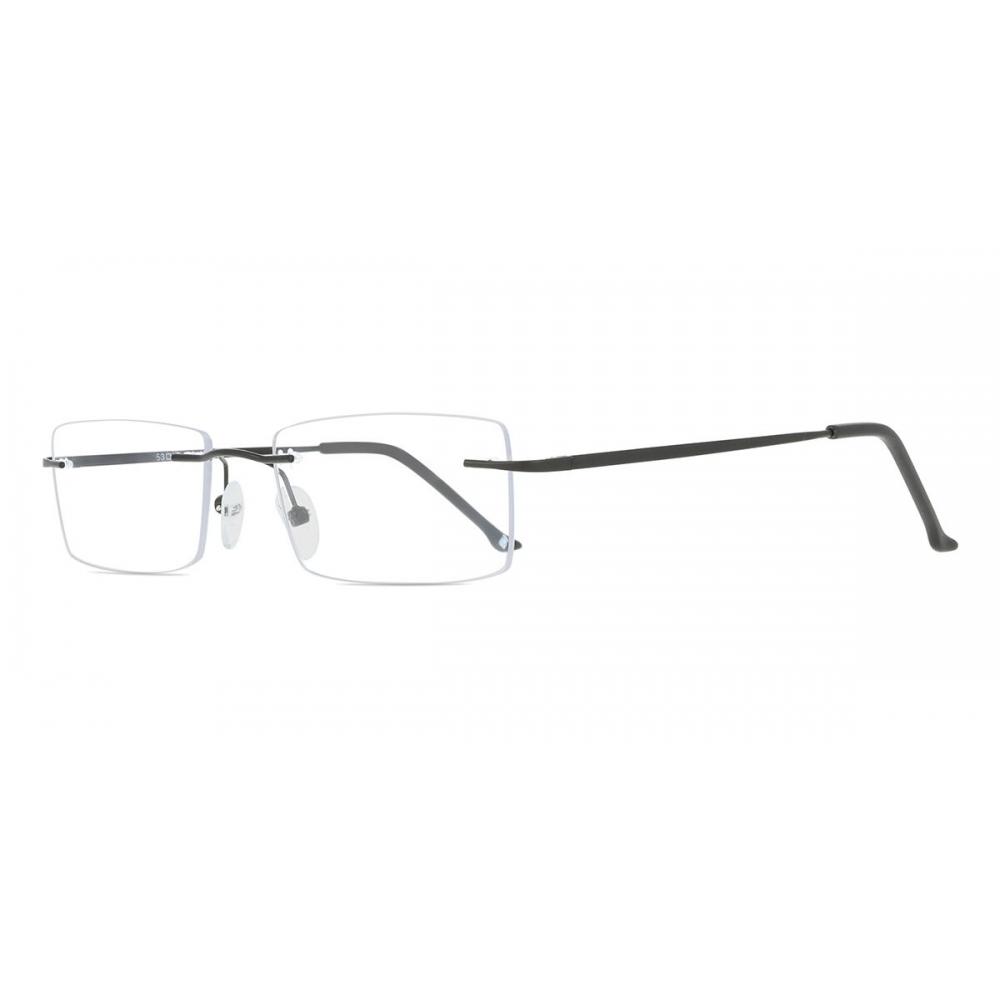 Rimless Rectangle Black Smartbuy Collection Linda Blue Light Block Asian Fit 986 Fashion Unisex Eyeglasses