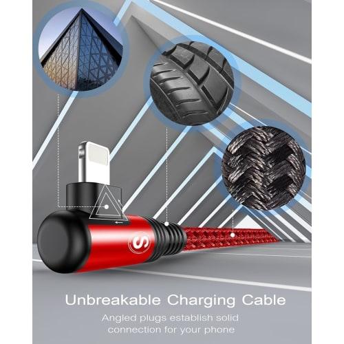 IPhone Ladekabel L-Form [3M/2er-Set] MFi-zertifiziert 2,4A Schnellladung iPhone Ladekabel Ultra langlebig iPhone14/Plus/pro/Pro Max 13 12 11 Pro