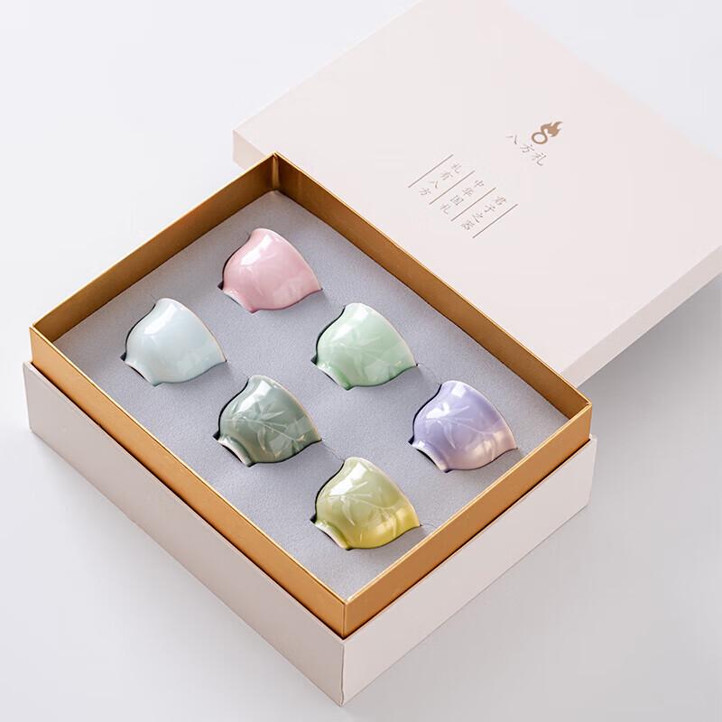 Hand-painted Celadon Bamboo Rhyme Tea Set