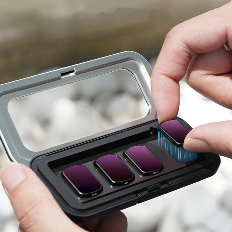 Shockproof Filter Storage Box IPX4 Waterproof Seal Slim Portable Case with Magnetic Closure for POCKET3