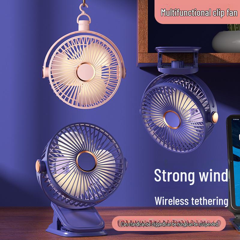Portable USB Rechargeable Mini Clip Fan – Silent, Multifunctional, Ideal for Dorms and Desktops