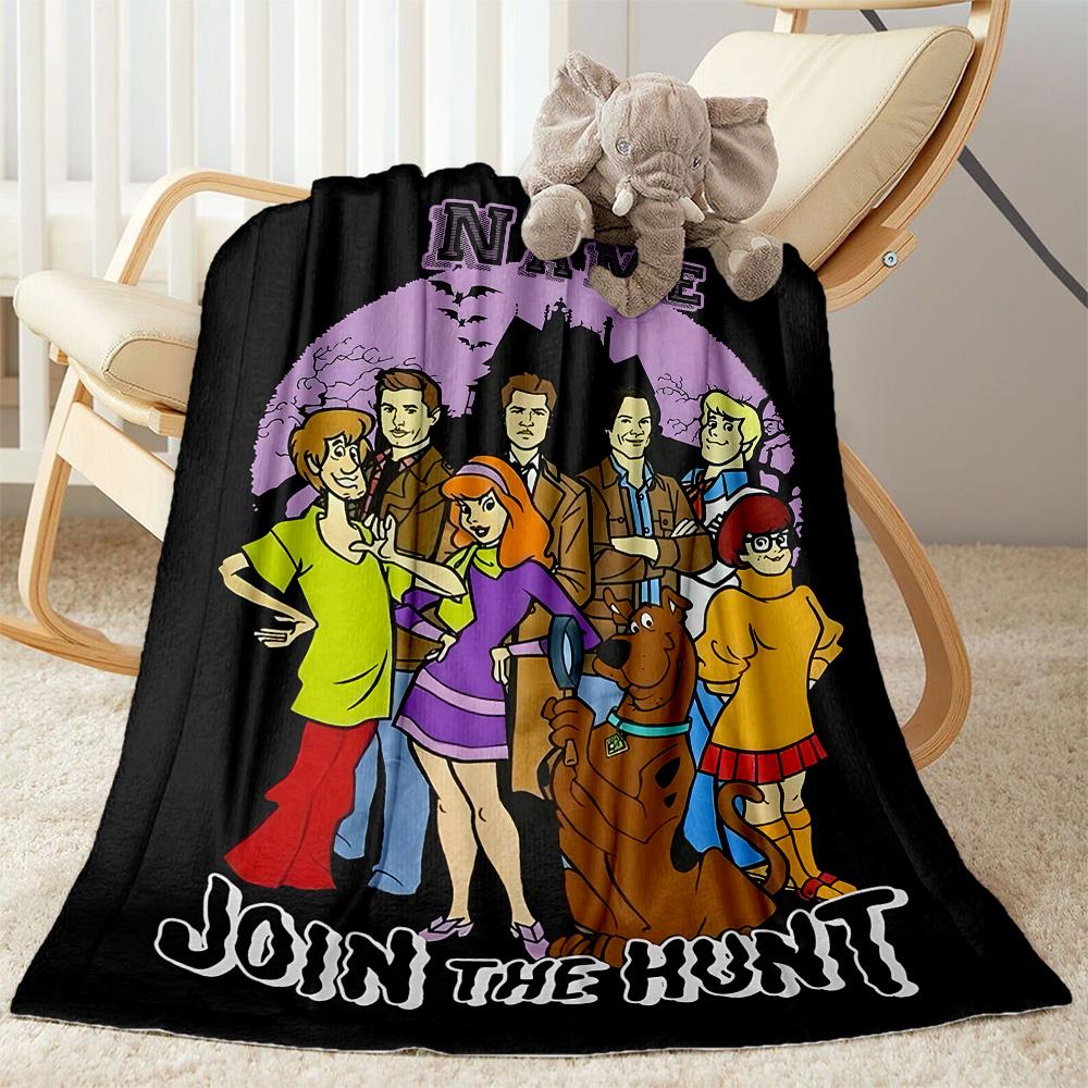 Scooby-doo Mystery Hunt Customize Your Name Blanket Throw Personalized Blanket Soft & Cozy Great for Couch Chair Bed Picnics for All Occasions